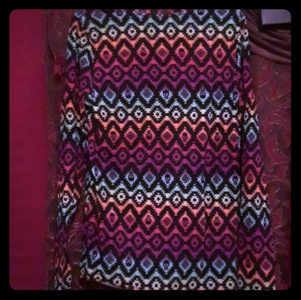 Colorful skull blouse
